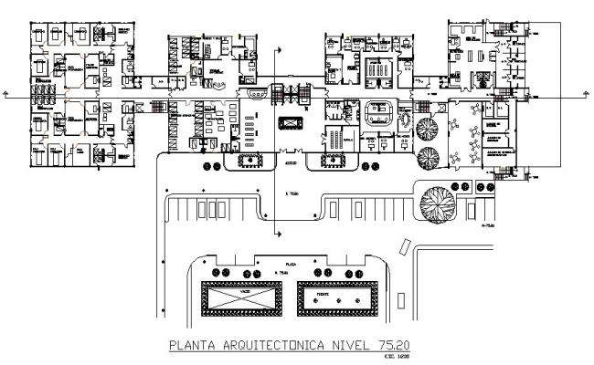 Multi Specialist Clinic Lay-out detail - Cadbull