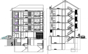 Floor distribution plan details of multi-family town house dwg file ...