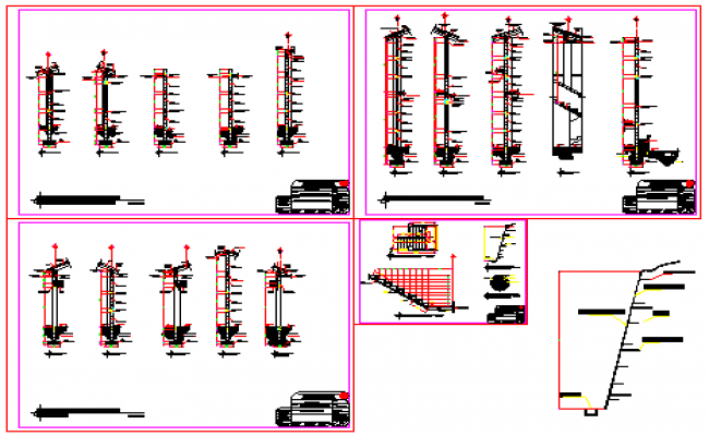 CAD Drawing File Contains The Section And Details Of The Flag Pole ...