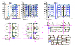 44' X 54' Apartment 3 BHK House Plan Design - Cadbull