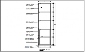 Staircase elevation and section detail dwg file - Cadbull