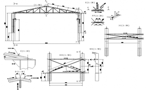 Footing and column plan and section plan detail dwg file - Cadbull