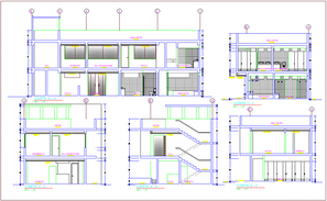 Section and elevation city hall lajoya arequip dwg file - Cadbull