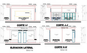 Design of school plan with detail dimension in dwg file - Cadbull