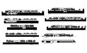 Section house detail and dimension dwg file - Cadbull