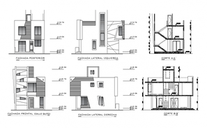 Robi house facade elevation and floor plan cad drawing details dwg file ...