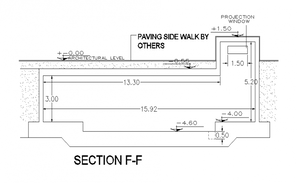 2D Autocad DWG drawing file has the foundation details of cable trench ...