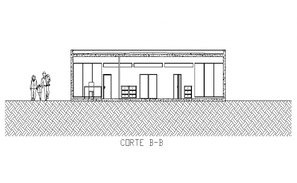 Residential bungalow with elevations in dwg file - Cadbull