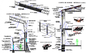 Roof plan and section detail dwg file - Cadbull