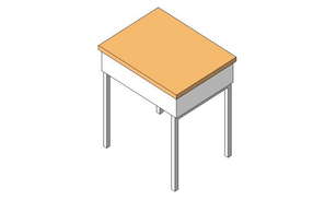 3D drawing of Table tv design - Cadbull