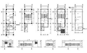 Single Storey Bungalow Section and Elevation CAD Drawing - Cadbull