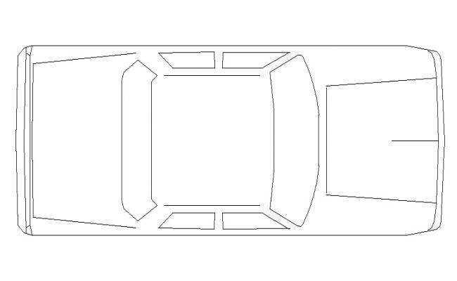 Membrane truck top view elevation cad drawing details dwg file - Cadbull