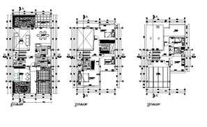 37x10m architecture single story house plan cad model is given - Cadbull