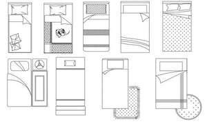 1200mm x 2000mm size of double bed detail drawing presented in this ...