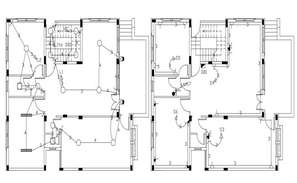 Electrical Wiring Layout plan - Cadbull