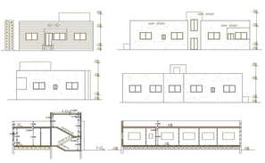 Centre line plan of a house in autocad - Cadbull