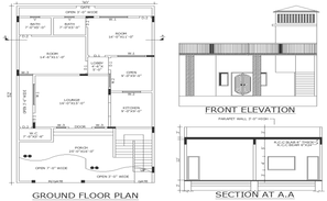 Luxurious Bungalow Plan With Site Layout CAD File - Cadbull