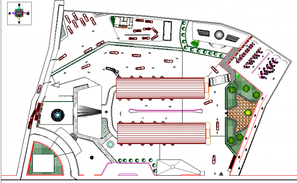 Municipal Corporation Ground Floor Plan With Furniture Layout Drawing ...