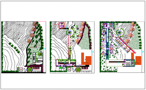 Garden and plaza design in dwg file. - Cadbull