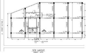 Structure view of plan of foundation dwg file - Cadbull