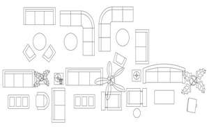 Detail 2d of sofa-set units CAD furniture blocks autocad file - Cadbull