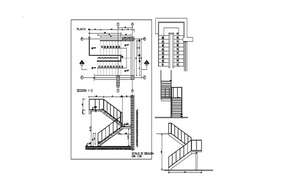 Stair With Glass Railing Design DWG File - Cadbull