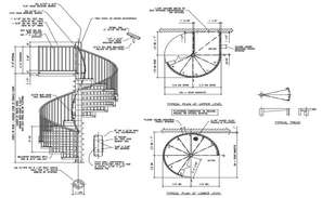 Different Types Staircase Plan and Elevation 2d AutoCAD File Download ...