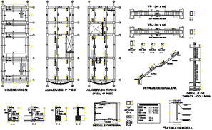 Staircase construction details with wall details dwg file - Cadbull