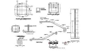 Architectural stair case detail plan layout file - Cadbull