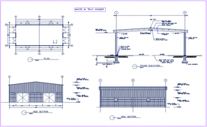 Fence section and structure cad drawing details dwg file - Cadbull