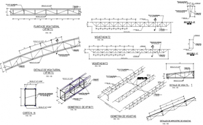 Structural Roof truss plan detail - Cadbull