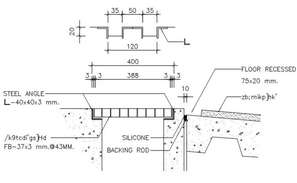 Typical Drop panel section detail and typical internal substation beam ...