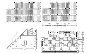 Section and footing plan details of Centrifugal station pump ...