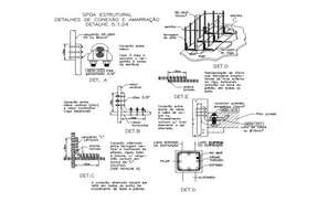 Gate and fence section and constructive structure details dwg file ...