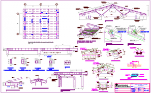 Light Ceiling Roof Section Drawing For DWG File - Cadbull