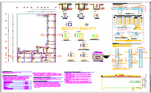 Five types of pile foundation structural drawing section details are ...