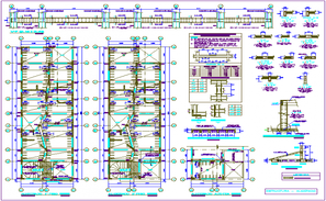 Beam plan and section detail dwg file - Cadbull