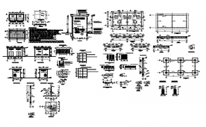 structural detail plan with section and elevation . - Cadbull