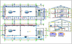 Bamboo form and joint elements structure details of roof house dwg file ...