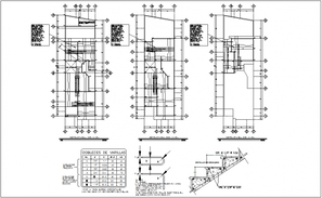 House stairs section and constructive structure details dwg file - Cadbull