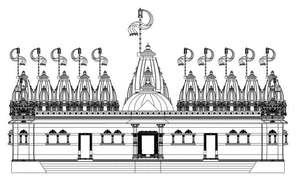 Ram Temple Plan And Elevation Design AutoCAD File - Cadbull