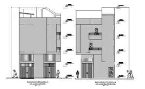 10 storey Apartment Building Sectional Elevation Drawing DWG File - Cadbull