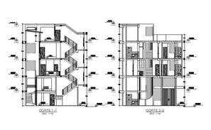 Multi family housing layout plan dwg file - Cadbull