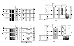 High-rise residential standard floor plan detail - Cadbull