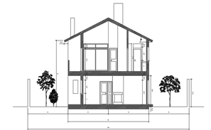 Floor plan of bungalow design in dwg file - Cadbull