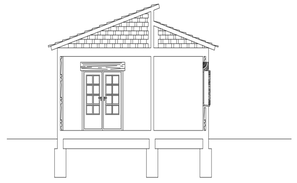 Plan and elevation round house autocad file - Cadbull