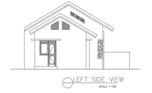 Floor plan of architectural view of Single Family Residence Project dwg ...