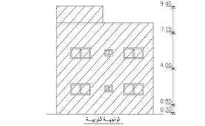 West face elevation of 30'x60' East facing house plan is given as