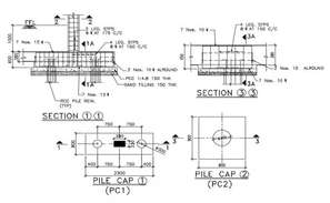 Column plan detail dwg file - Cadbull