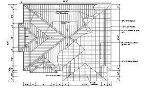 Single family two-level house detailed architecture project dwg file ...